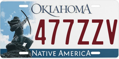 OK license plate 477ZZV