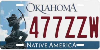 OK license plate 477ZZW