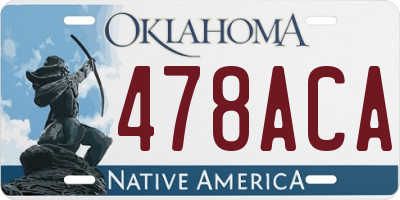 OK license plate 478ACA