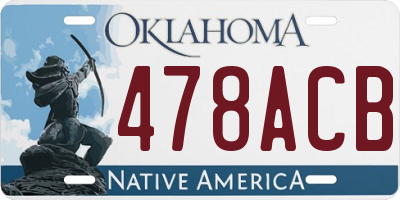OK license plate 478ACB