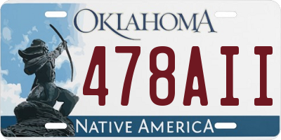 OK license plate 478AII