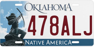 OK license plate 478ALJ
