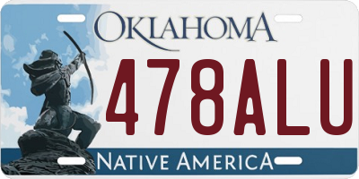 OK license plate 478ALU