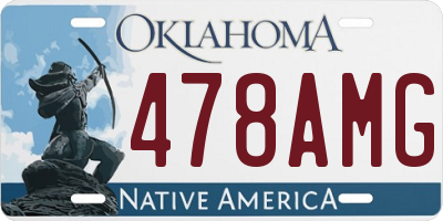 OK license plate 478AMG