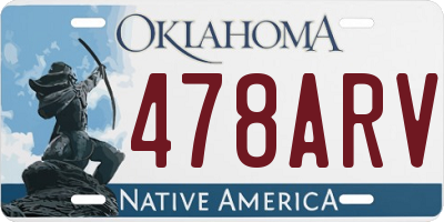 OK license plate 478ARV