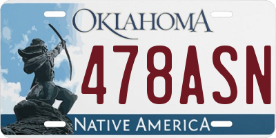 OK license plate 478ASN