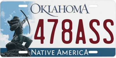 OK license plate 478ASS