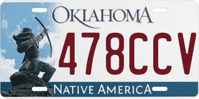 OK license plate 478CCV