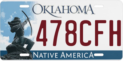 OK license plate 478CFH