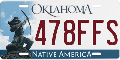 OK license plate 478FFS