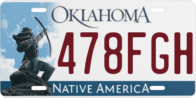 OK license plate 478FGH