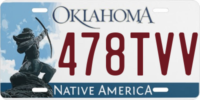 OK license plate 478TVV