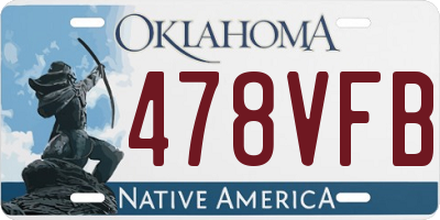 OK license plate 478VFB