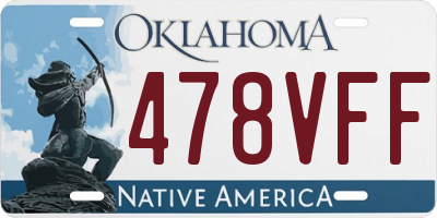 OK license plate 478VFF