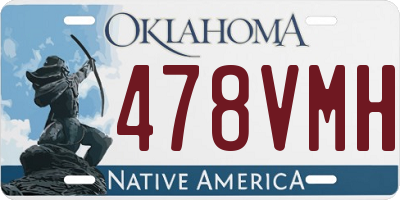 OK license plate 478VMH