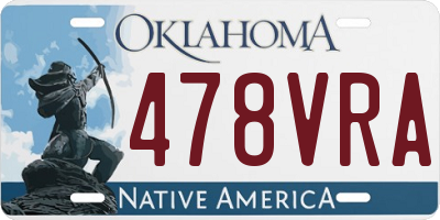 OK license plate 478VRA