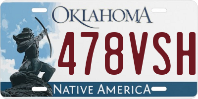 OK license plate 478VSH
