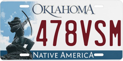 OK license plate 478VSM