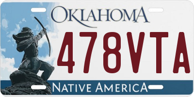 OK license plate 478VTA