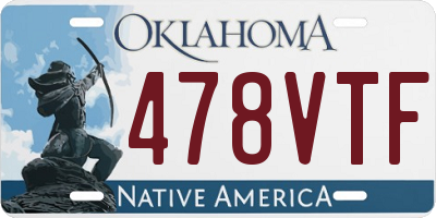 OK license plate 478VTF