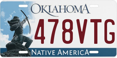 OK license plate 478VTG