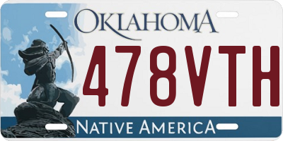 OK license plate 478VTH