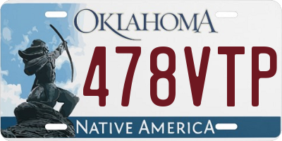 OK license plate 478VTP