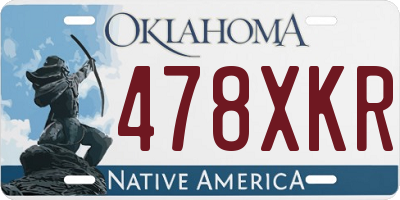 OK license plate 478XKR