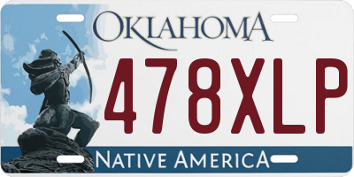 OK license plate 478XLP