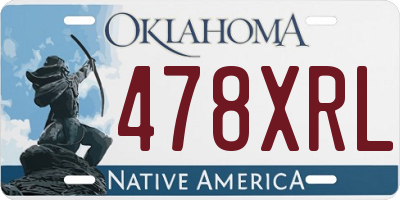 OK license plate 478XRL