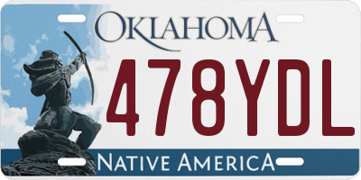 OK license plate 478YDL