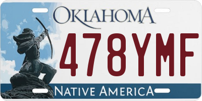 OK license plate 478YMF