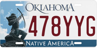 OK license plate 478YYG