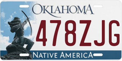 OK license plate 478ZJG