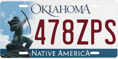 OK license plate 478ZPS