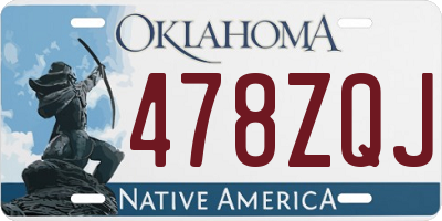 OK license plate 478ZQJ
