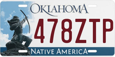 OK license plate 478ZTP