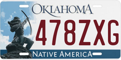 OK license plate 478ZXG