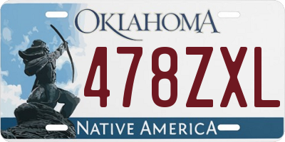 OK license plate 478ZXL
