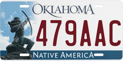 OK license plate 479AAC