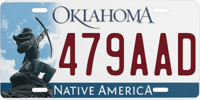 OK license plate 479AAD