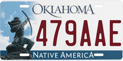 OK license plate 479AAE