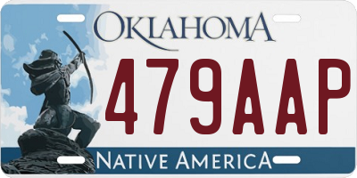 OK license plate 479AAP
