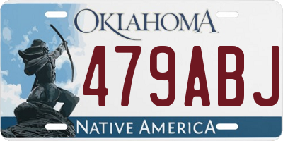 OK license plate 479ABJ