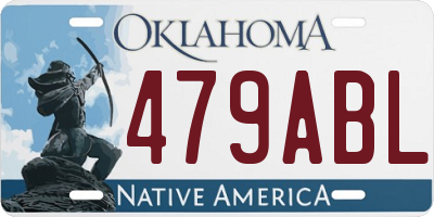 OK license plate 479ABL