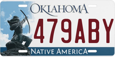 OK license plate 479ABY