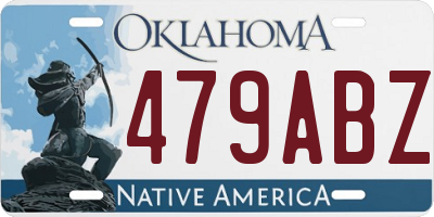 OK license plate 479ABZ