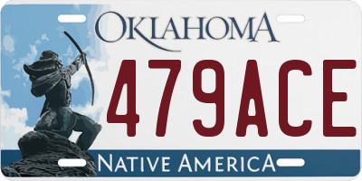 OK license plate 479ACE