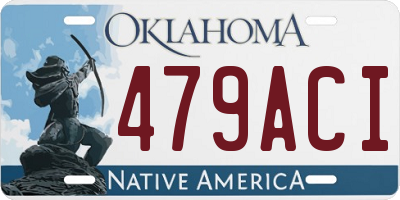 OK license plate 479ACI