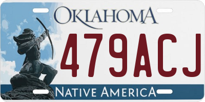 OK license plate 479ACJ